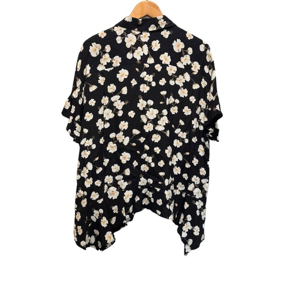 Lord & Taylor Black Floral Button Down Shirt Size XL NWT - Picture 1 of 8